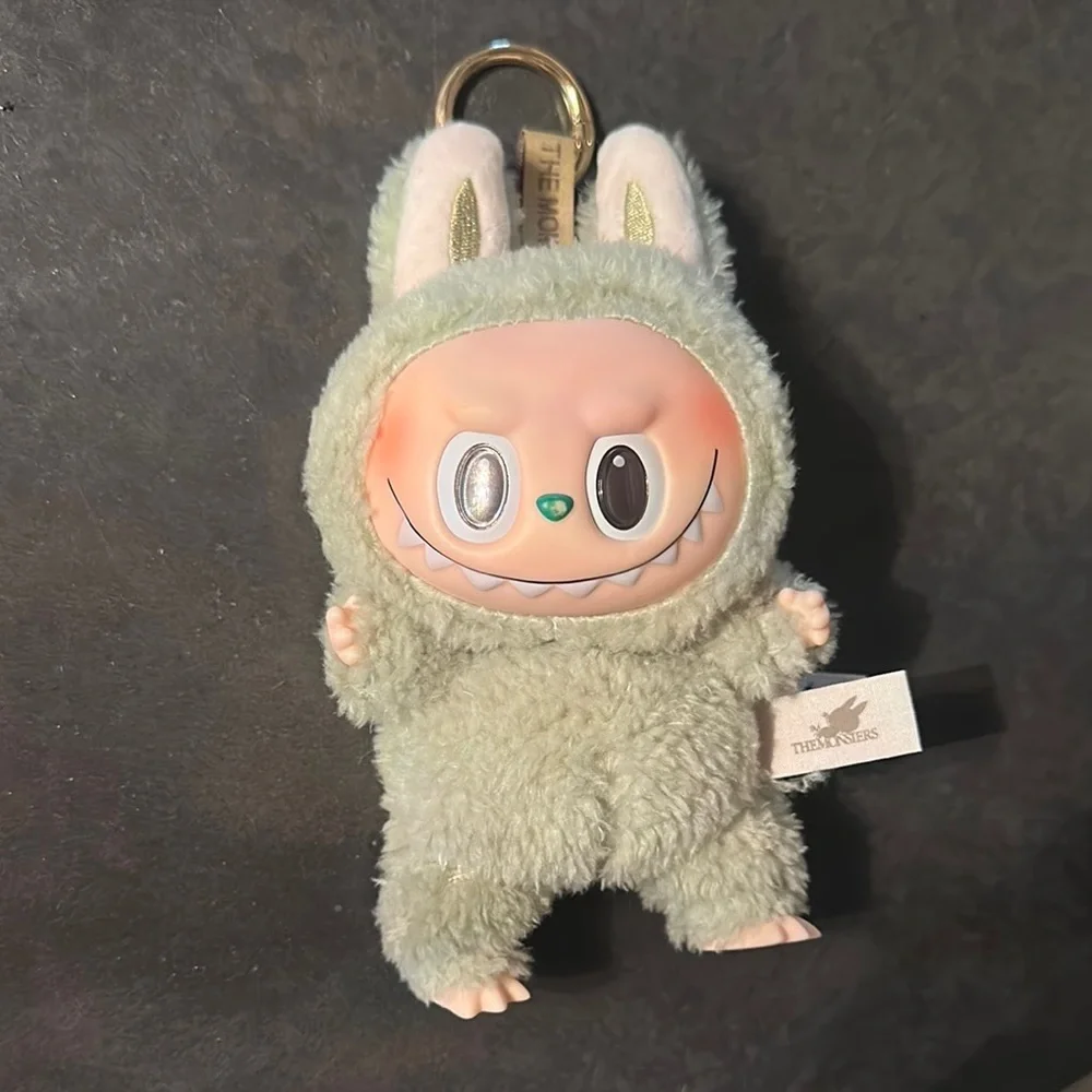 6/$25 Cute Plush Keychain with Green Fur monster